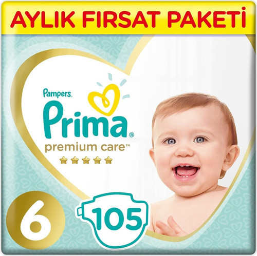 Bebek Bezi Premium Care 6 Beden 105 Adet Aylık Fırsat Paketi