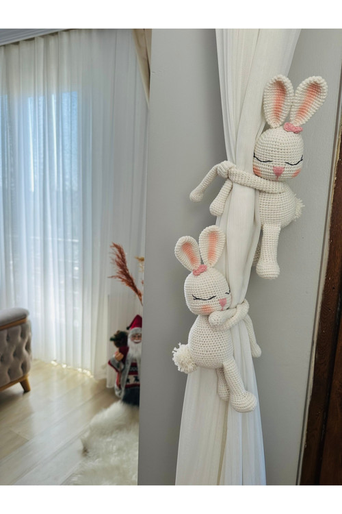 Amigurumi Perde Tutucu - Tavsan Perde Tutucu