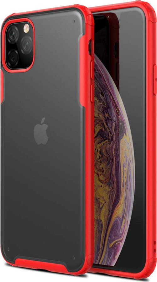 Apple iPhone 11 Pro (5.8'') Kılıf Frosted Frame Kırmızı