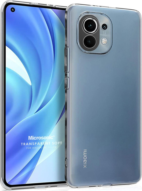 Xiaomi Mi 11 Lite Kılıf Transparent Soft Beyaz