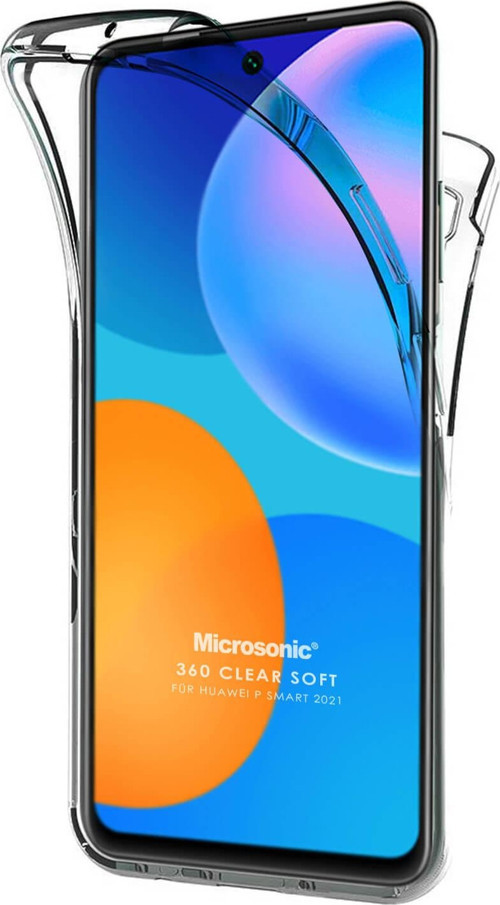 Huawei P Smart 2021 Kılıf 6 Tarafı Tam Full Koruma 360 Clear Soft Şeffaf