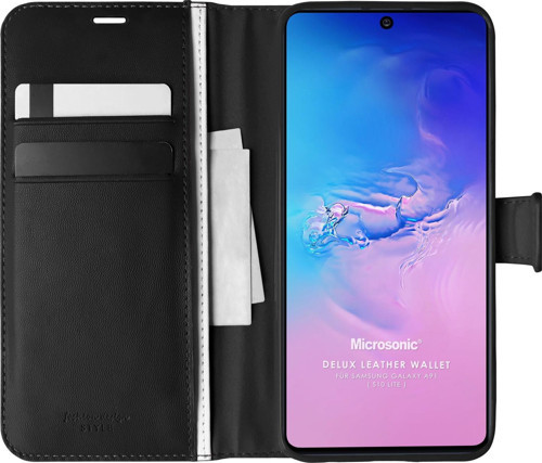 Samsung Galaxy S10 Lite Kılıf Delux Leather Wallet Siyah