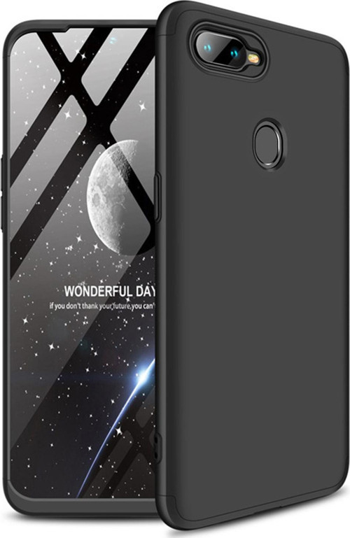 Oppo A5S Kılıf Double Dip 360 Protective Siyah