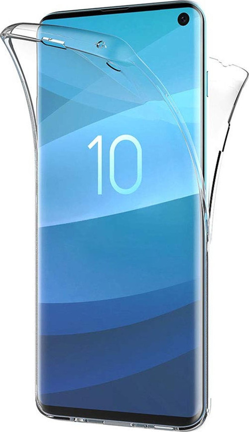 Samsung Galaxy S10 Kılıf 6 tarafı tam full koruma 360 Clear Soft Şeffaf