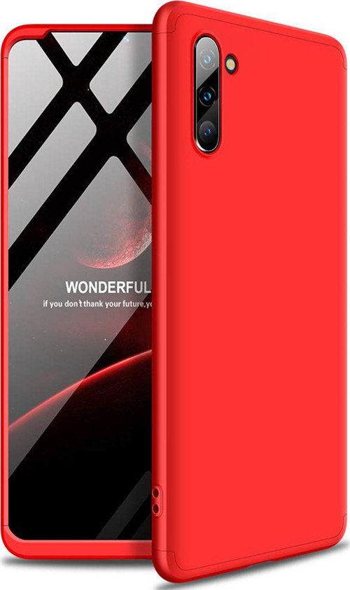 Samsung Galaxy Note 10 Kılıf Double Dip 360 Protective Kırmızı