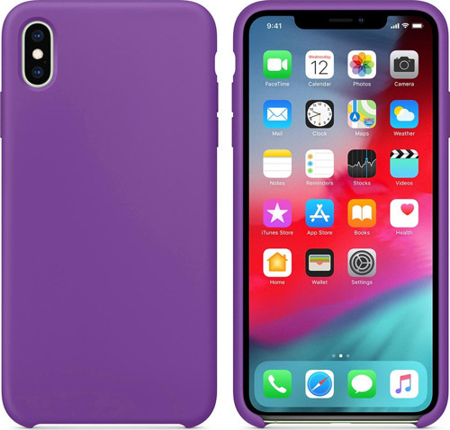 Apple iPhone XS Kılıf Liquid Lansman Silikon Menekşe Moru