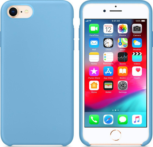 Apple iPhone 7 Kılıf Liquid Lansman Silikon Kantaron Mavisi
