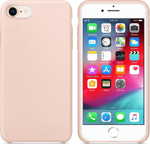 Apple iPhone 7 Kılıf Liquid Lansman Silikon Kum Pembesi