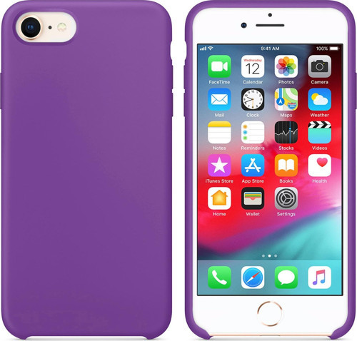 Apple iPhone 7 Kılıf Liquid Lansman Silikon Menekşe Moru