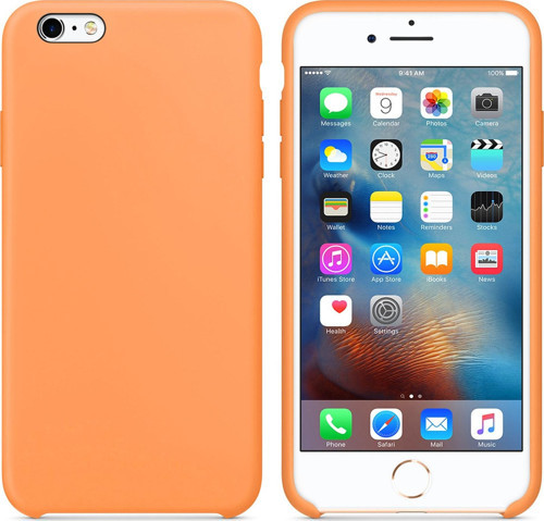 Apple iPhone 6S Plus Kılıf Liquid Lansman Silikon Papaya