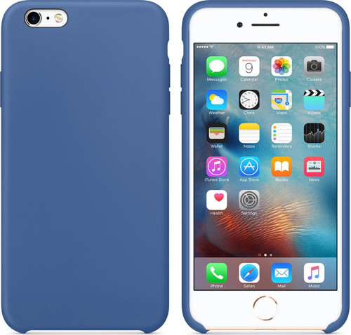Apple iPhone 6S Plus Kılıf Liquid Lansman Silikon Çini Mavisi