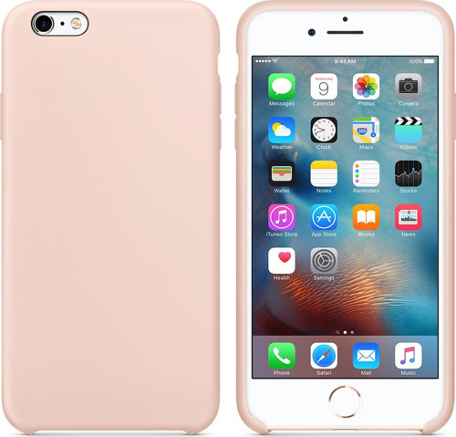 Apple iPhone 6 Plus Kılıf Liquid Lansman Silikon Kum Pembesi