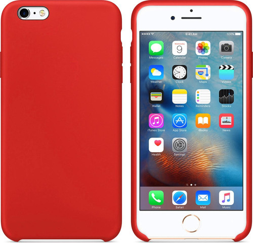Apple iPhone 6 Plus Kılıf Liquid Lansman Silikon Kırmızı