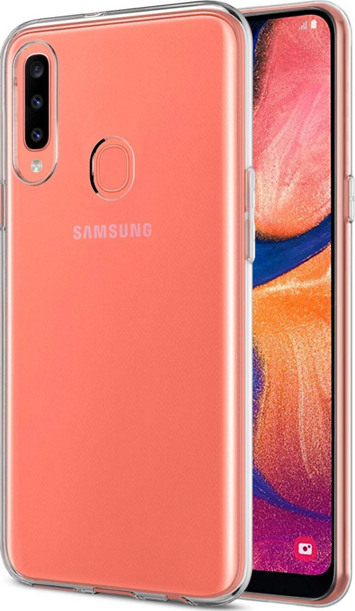 Samsung Galaxy A20s Kılıf Transparent Soft Beyaz