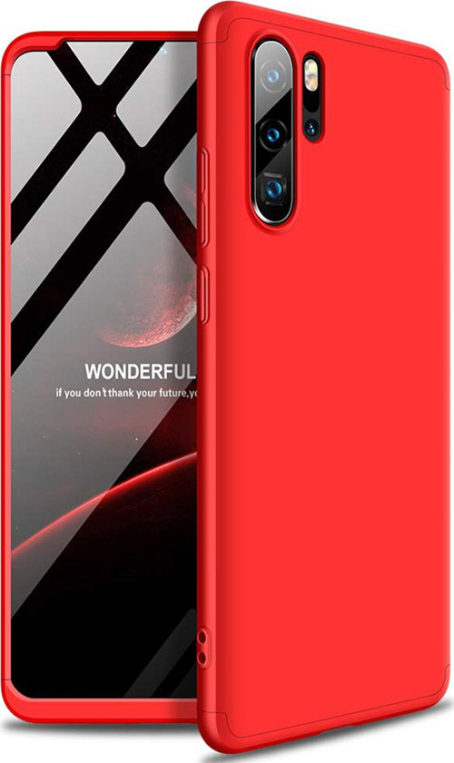 Huawei P30 Pro Kılıf Double Dip 360 Protective Kırmızı