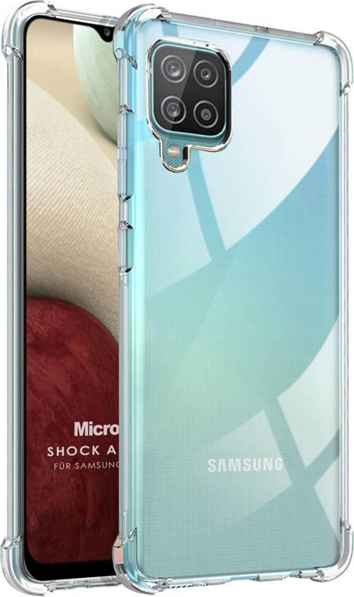 Samsung Galaxy A12 Kılıf Shock Absorbing Şeffaf