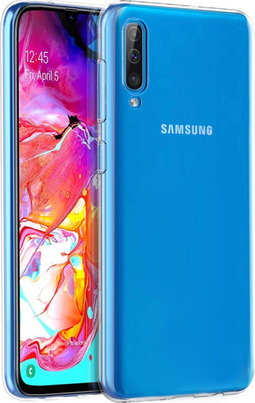 Samsung Galaxy A70 Kılıf Transparent Soft Beyaz