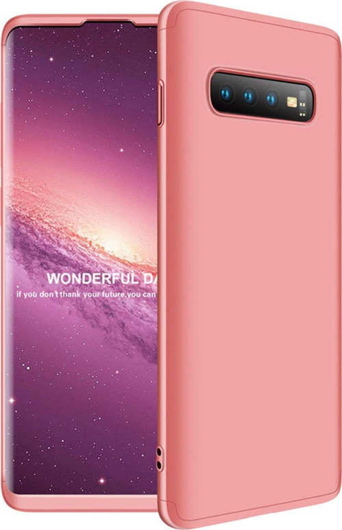 Samsung Galaxy S10 Kılıf Double Dip 360 Protective Rose Gold