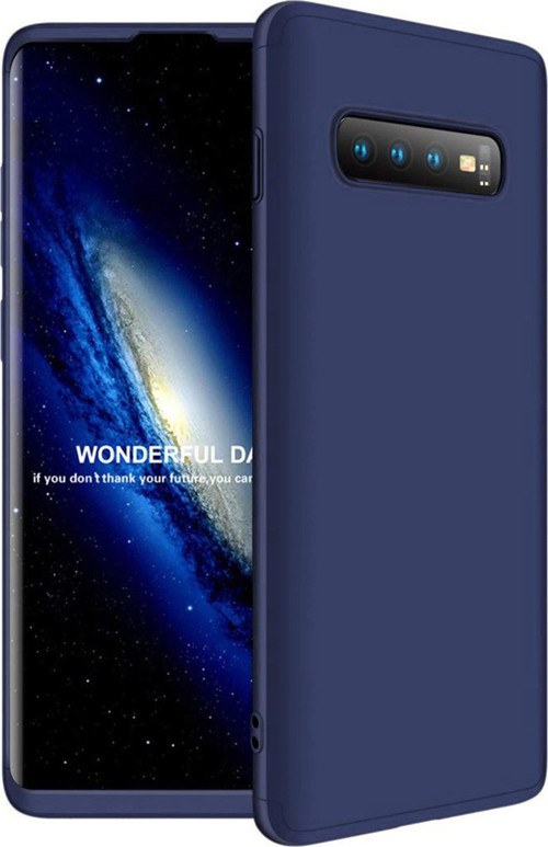 Samsung Galaxy S10 Kılıf Double Dip 360 Protective Lacivert