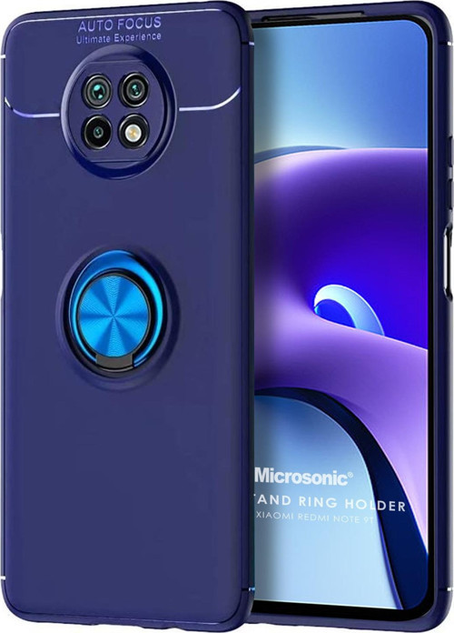 Xiaomi Redmi Note 9T Kılıf Kickstand Ring Holder Lacivert