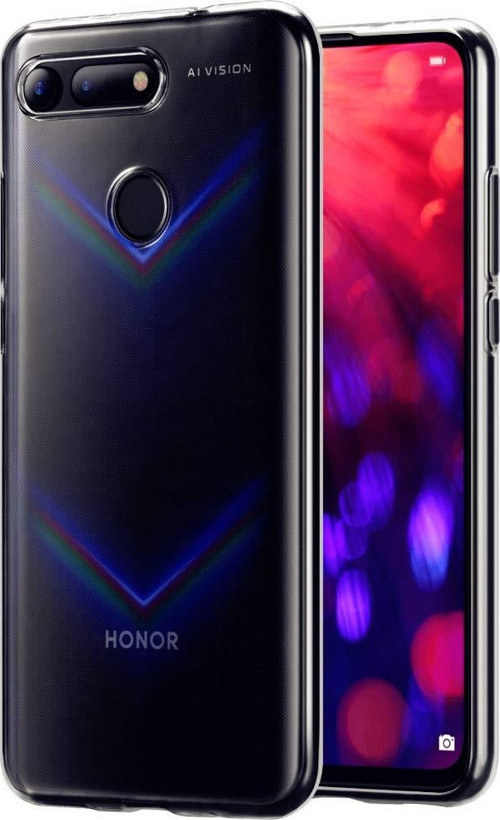 Huawei Honor View 20 Kılıf Transparent Soft Beyaz