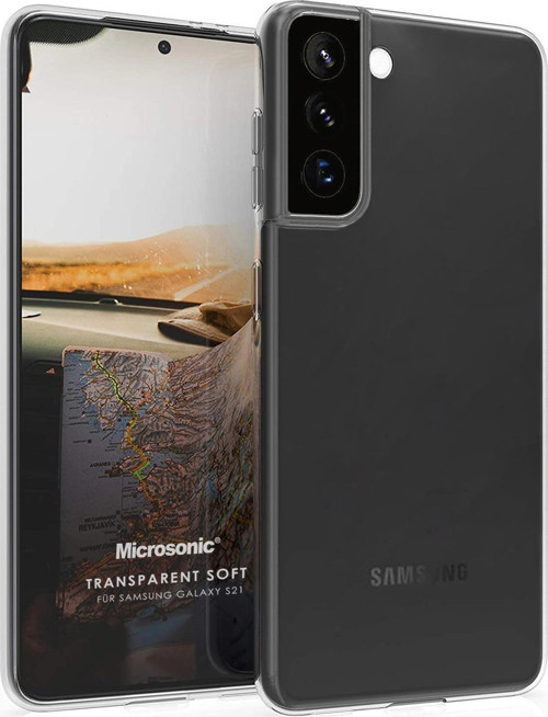 Samsung Galaxy S21 Kılıf Transparent Soft Beyaz