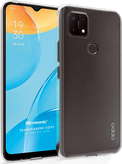 Oppo A15s Kılıf Transparent Soft Beyaz