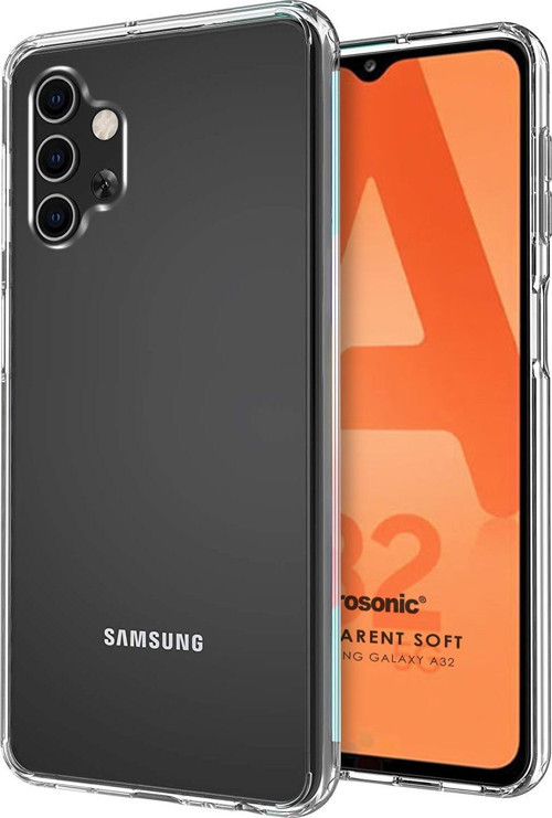Samsung Galaxy A32 5G Kılıf Transparent Soft Beyaz