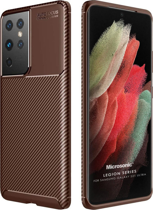 Samsung Galaxy S21 Ultra Kılıf Legion Series Kahverengi