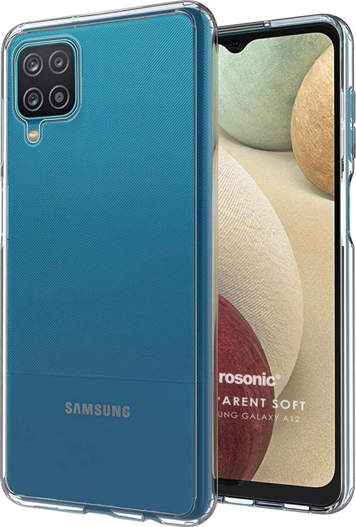 Samsung Galaxy A12 Kılıf Transparent Soft Beyaz