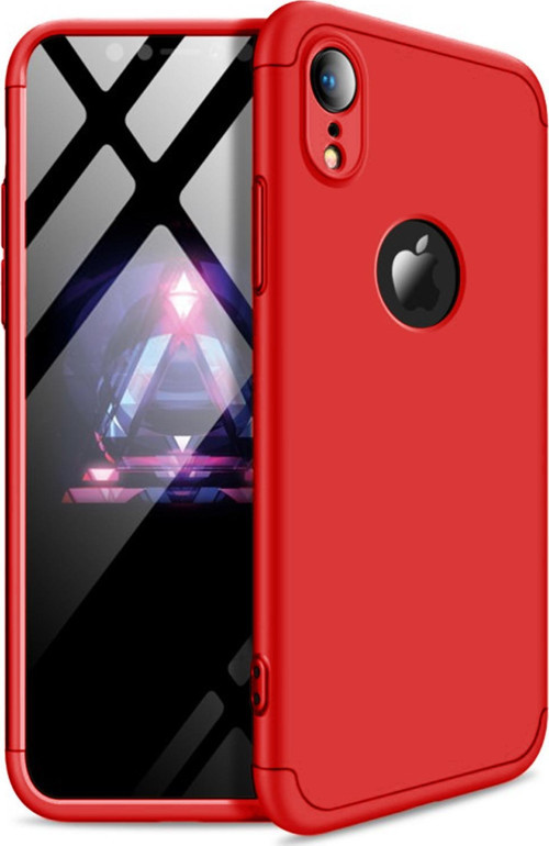 Apple iPhone XR (6.1'') Kılıf Double Dip 360 Protective Kırmızı