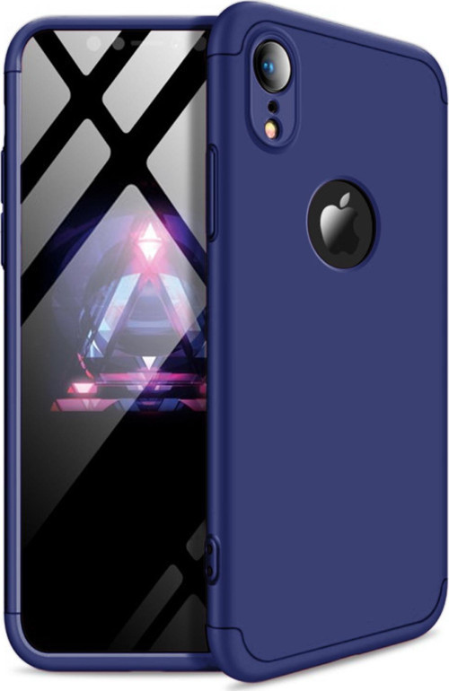 Apple iPhone XR (6.1'') Kılıf Double Dip 360 Protective Lacivert