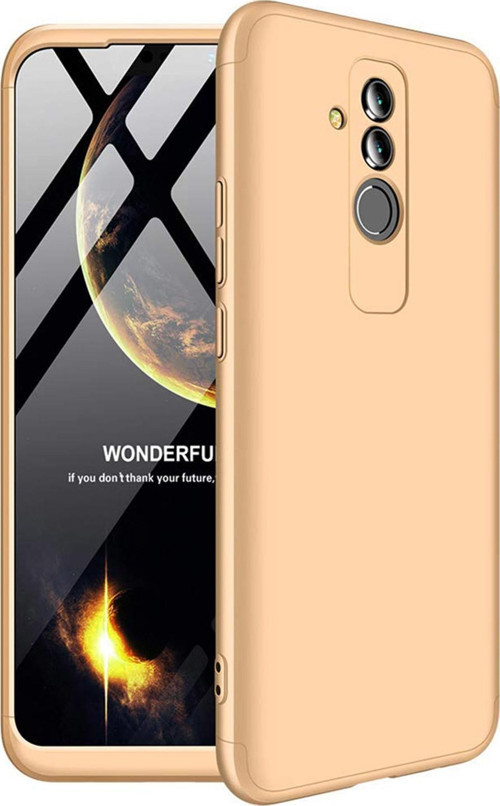 Huawei Mate 20 Lite Kılıf Double Dip 360 Protective Gold