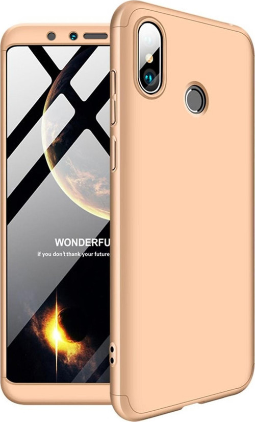 Xiaomi Mi A2 (Mi 6X) Kılıf Double Dip 360 Protective Gold