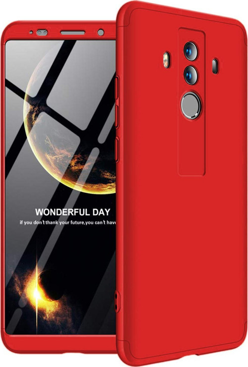 Huawei Mate 10 Pro Kılıf Double Dip 360 Protective Kırmızı