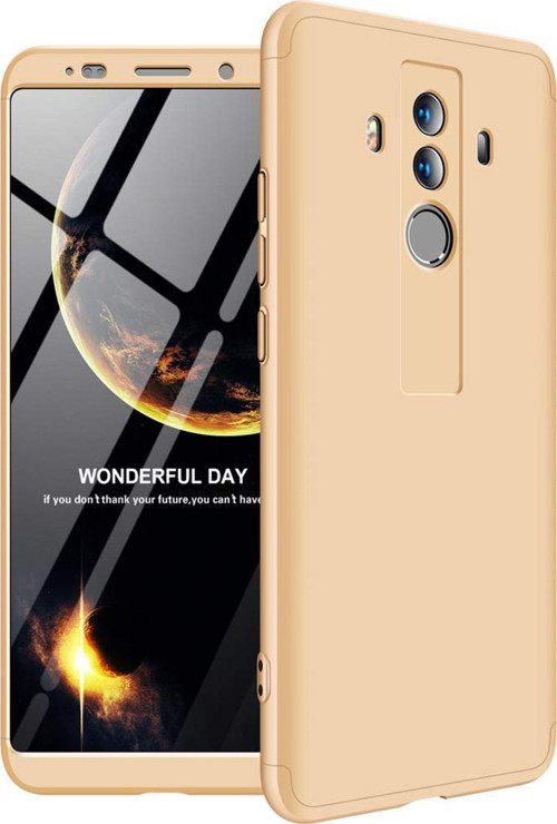 Huawei Mate 10 Pro Kılıf Double Dip 360 Protective Gold