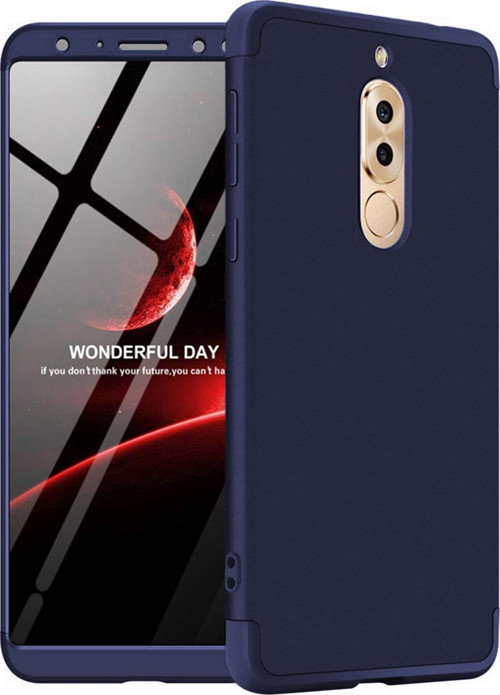 Huawei Mate 10 Lite Kılıf Double Dip 360 Protective Lacivert