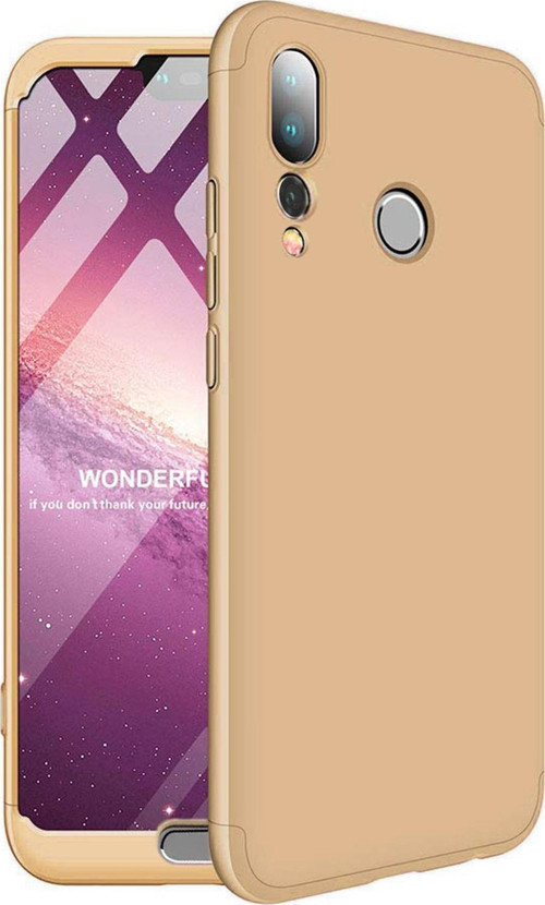 Huawei P20 Pro Kılıf Double Dip 360 Protective Gold
