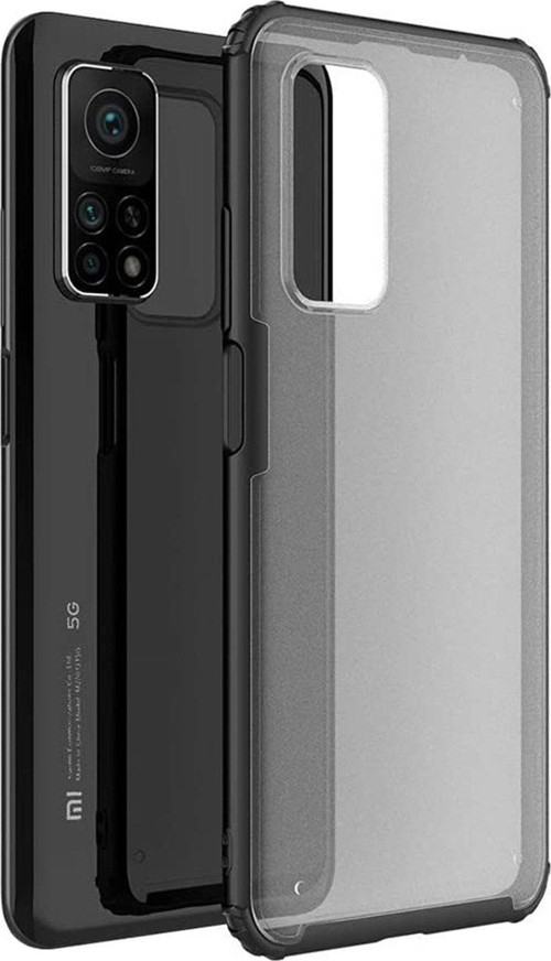 Xiaomi Mi 10T Pro Kılıf Frosted Frame Siyah