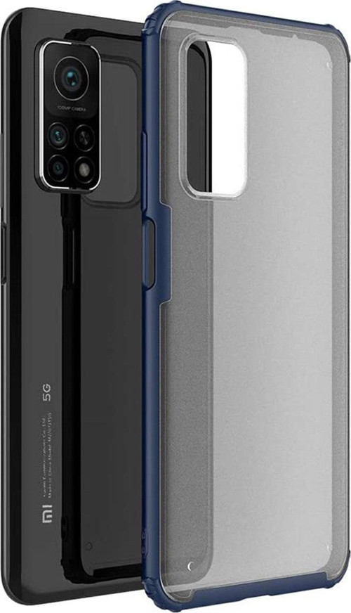 Xiaomi Mi 10T Pro Kılıf Frosted Frame Lacivert