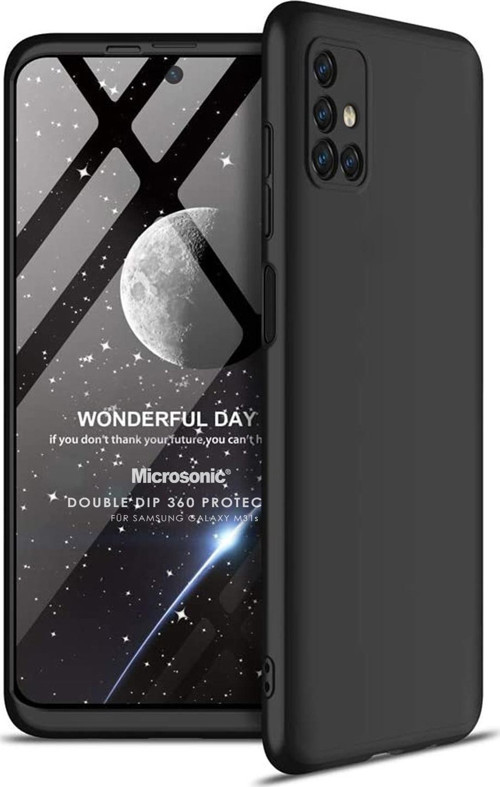 Samsung Galaxy M31s Kılıf Double Dip 360 Protective Siyah