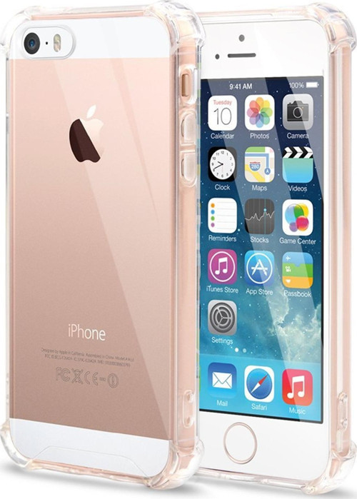 Shock-Absorbing Kılıf Apple iPhone SE Şeffaf