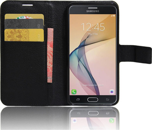 Cüzdanlı Deri Samsung Galaxy J7 Prime 2 Kılıf Siyah