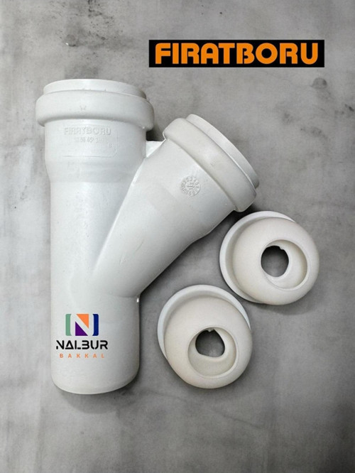 Fırat 50X50 Y Çatal Lavabo Altı Gider Çatalı Kaset Contalı