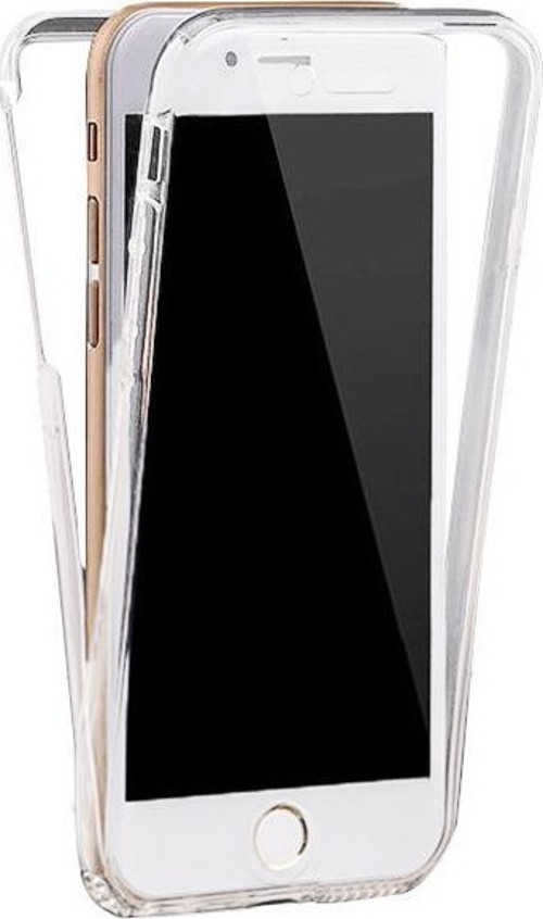 iPhone 8 Kılıf 6 tarafı tam full koruma 360 Clear Soft Şeffaf