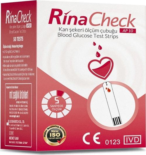 Rinacheck 50 Strip Şeker Ölçüm Stribi