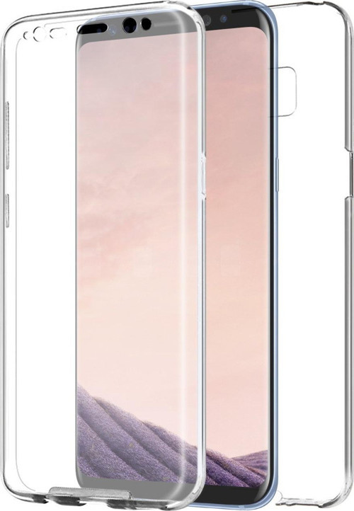 Samsung Galaxy S8 Plus Kılıf 6 tarafı tam full koruma 360 Clear Soft Şeffaf
