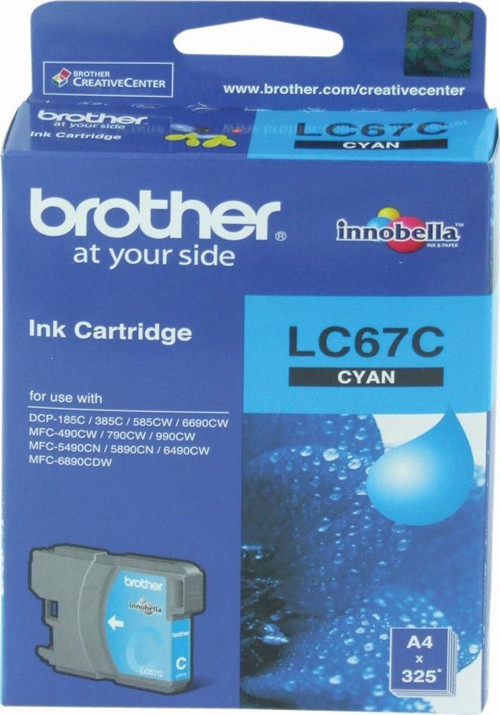 Lc-67C Cyan Mavi 325 Sayfa Kartuş Dcp-185-385 Mfc-490-615-790-795-990-5490-5890-6490-6890