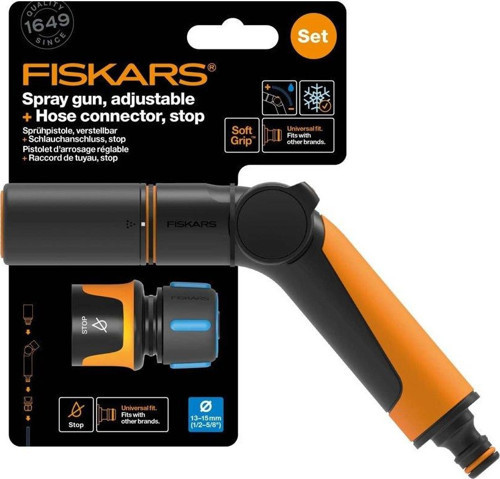 1065493 Ayarlanabilir Sulama Tabancası + 13mm Stoplu Hortum Bağlantısı