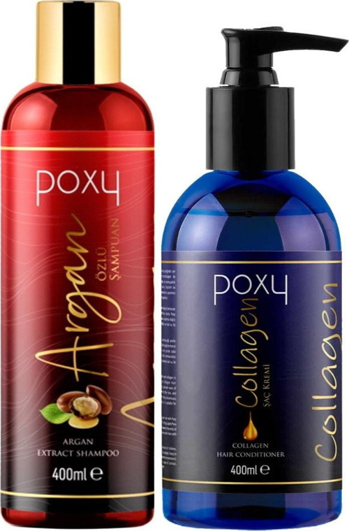 Boyalı Saçlara Argan Özlü Şampuan 400 Ml & Collagen/ Biotin Saç Kremi 400 Ml